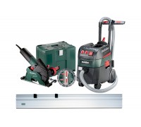 Набір УШМ (Болгарка) Metabo W 12-125 HD Set CED 125 Plus + ASR 35 L ACP + Напрямна