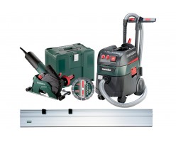 Набор УШМ (Болгарка) Metabo W 12-125 HD Set CED 125 Plus + ASR 35 L ACP + Направляющая