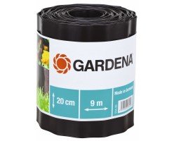 Бордюр садовий коричневий Gardena, 9м. * 20см. 
