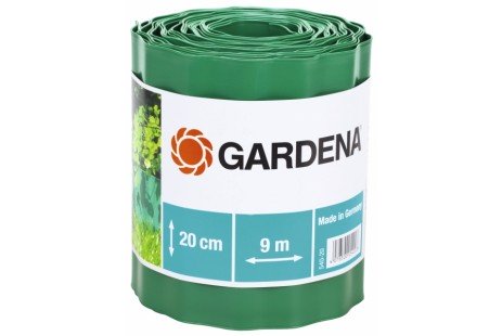 Бордюр садовый зеленый 9м * 20см Gardena