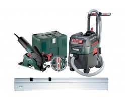 Набір УШМ (Болгарка) Metabo W 12-125 HD Set CED 125 Plus + ASR 35 L ACP + Напрямна