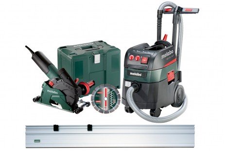 Набор УШМ (Болгарка) Metabo W 12-125 HD Set CED 125 Plus + ASR 35 L ACP + Направляющая